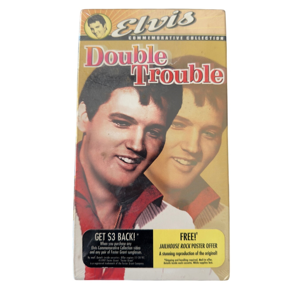 Vintage Elvis Presley Double Trouble VHS Sealed Commemorative Collection MGM NEW